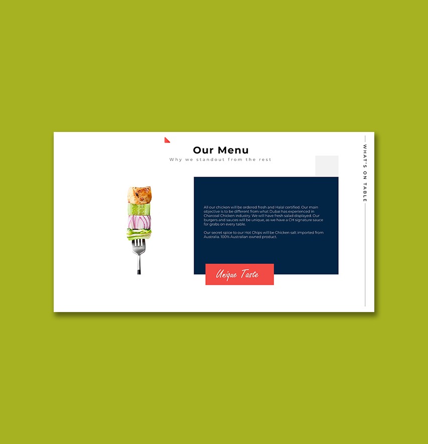 Presentation Design – Restaurant