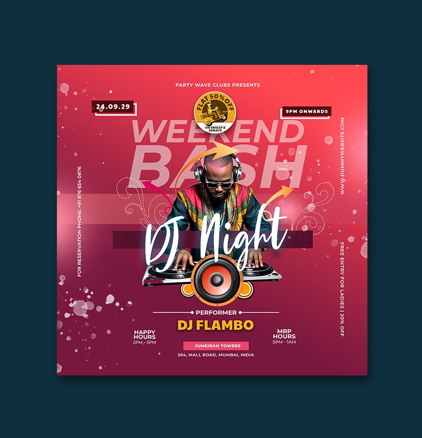 Creative Poster Design – DJ Night